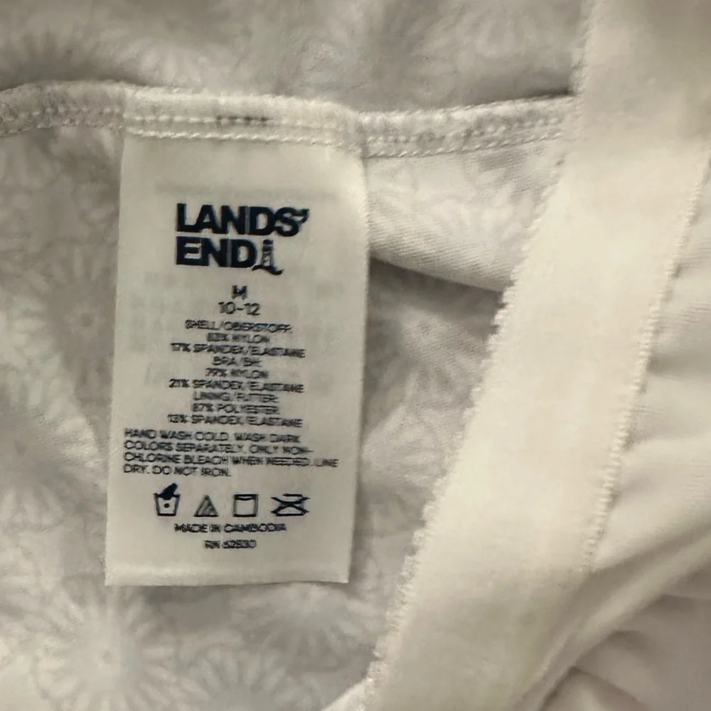 NWT Lands' End Purple and White Swim Top - Picture 5 of 5